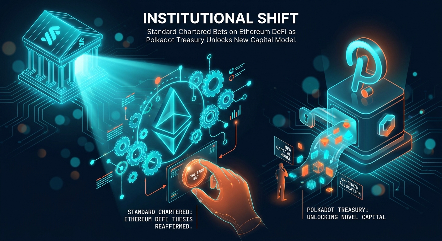 Standard Chartered Bets on Ethereum DeFi as Polkadot Treasury Unlocks New Capital Model