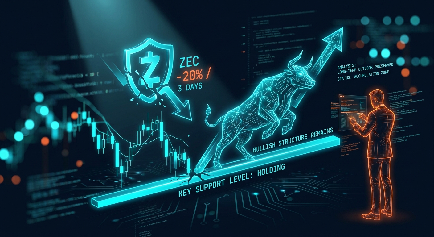 Zcash Corrects 20%; Technical Structure Remains Bullish