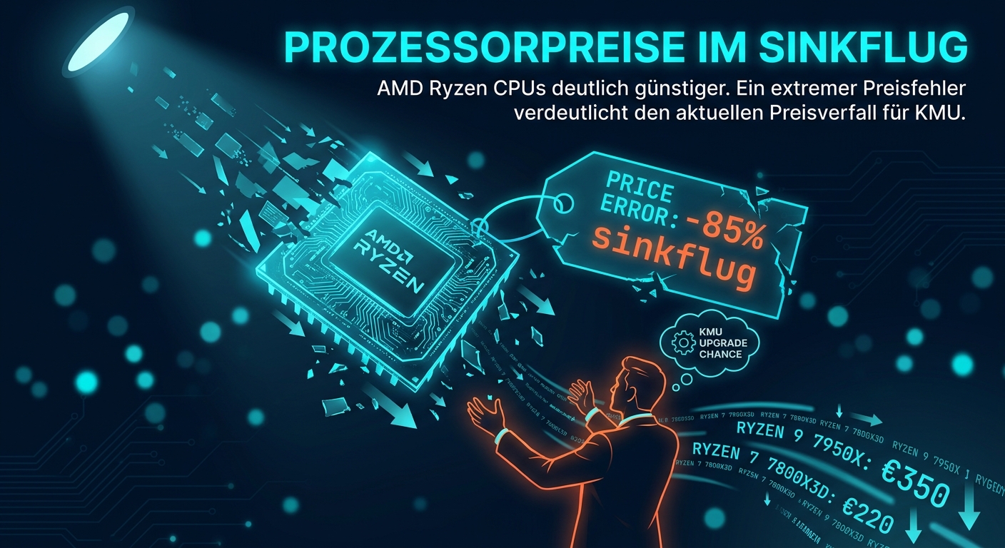 Prozessorpreise im Sinkflug: AMD Ryzen CPUs deutlich guenstiger