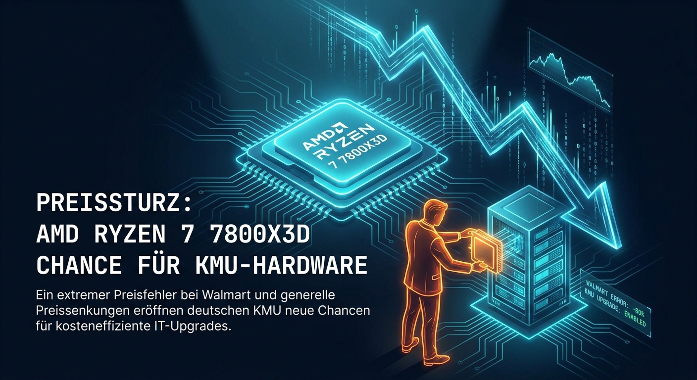 AMD Ryzen 7 7800X3D: Preissturz als Chance für KMU-Hardware