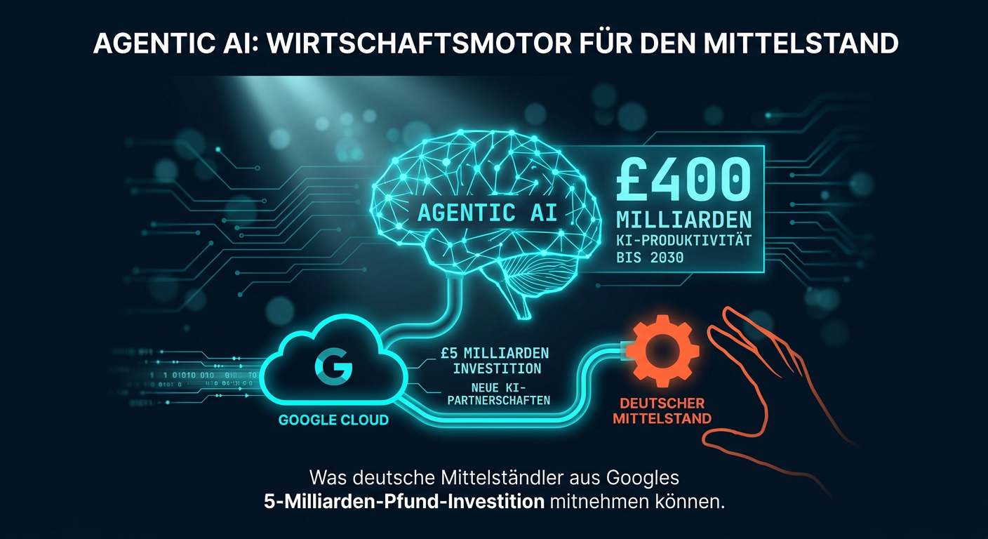 Agentic AI: 400 Milliarden Pfund KI-Produktivitaet bis 2030