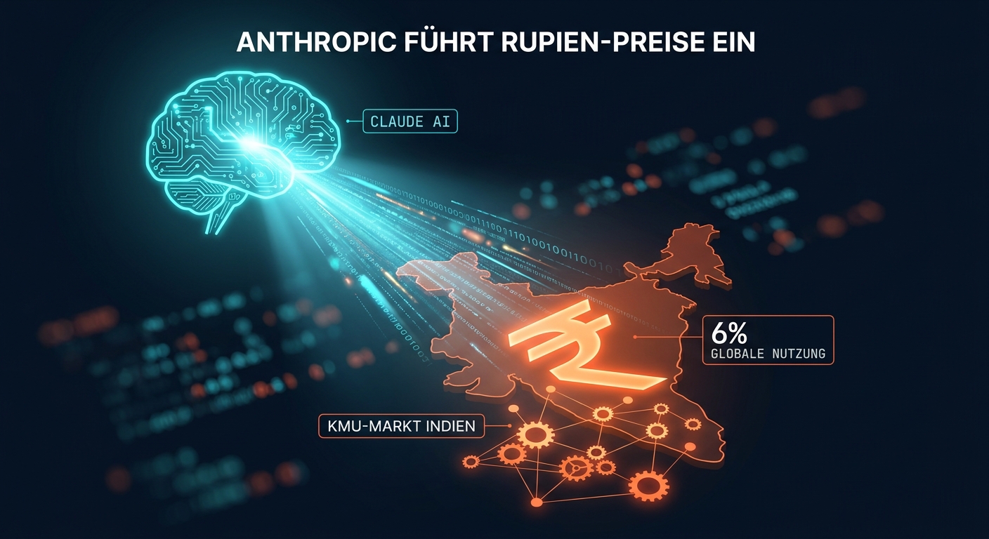 Claude AI in Indien: Anthropic führt Rupien-Preise ein