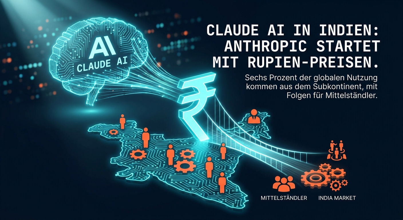 Claude AI in Indien: Anthropic startet mit Rupien-Preisen