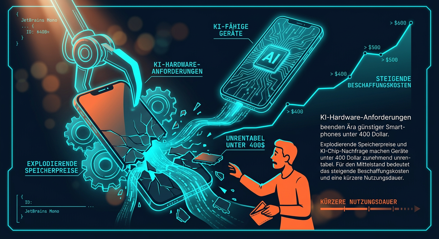 KI-Hardware-Anforderungen beenden Ära günstiger Smartphones unter 400 Dollar