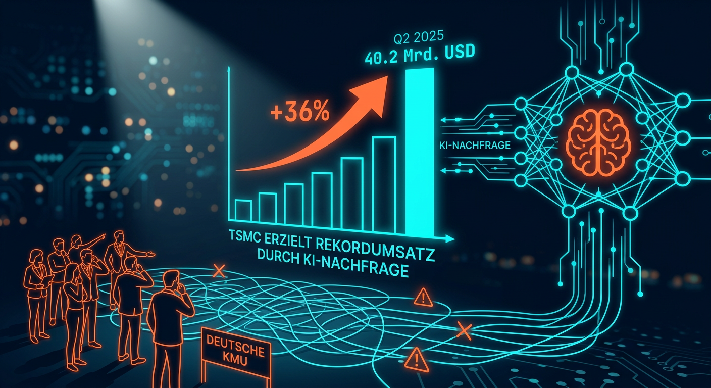 TSMC erzielt Rekordumsatz im zweiten Quartal durch KI-Nachfrage