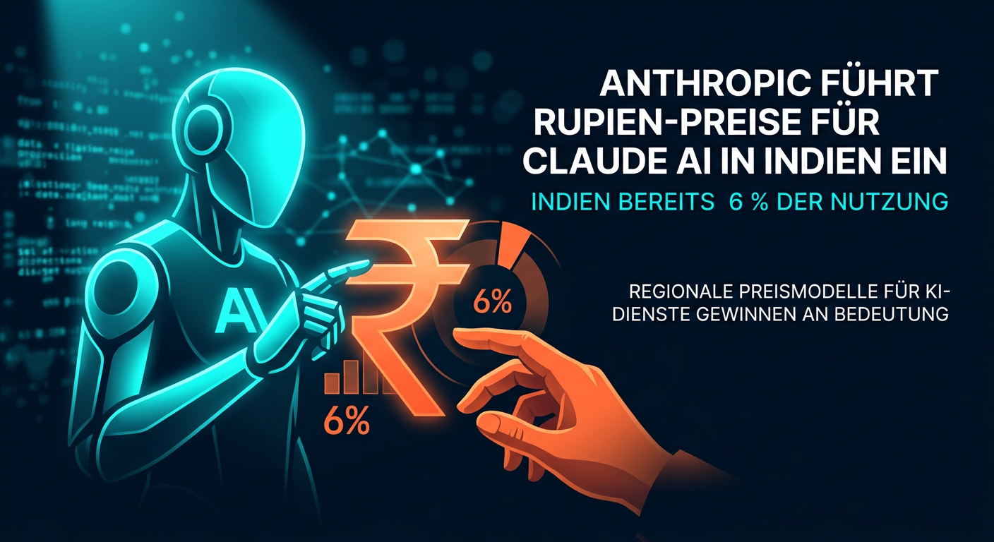 Anthropic führt Rupien-Preise für Claude AI in Indien ein – Indien bereits 6 % der Nutzung