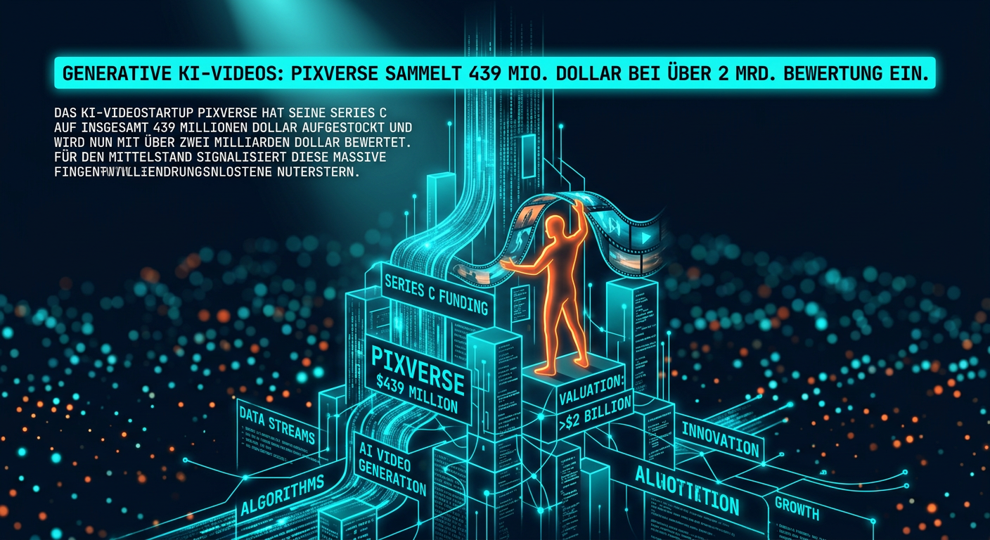 Generative KI-Videos: PixVerse sammelt 439 Mio. Dollar bei über 2 Mrd. Bewertung ein