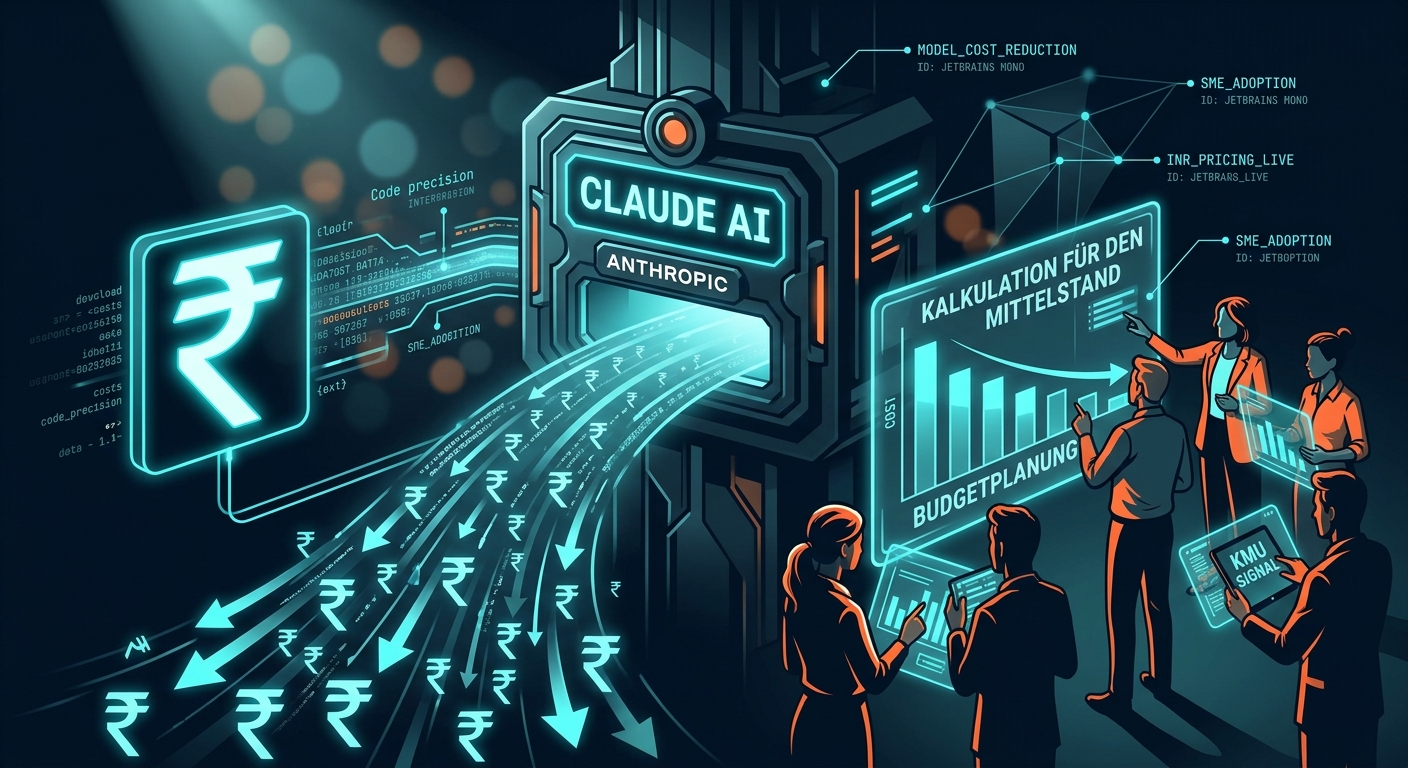 Claude AI führt Rupie-Preise ein: Kalkulation für den Mittelstand