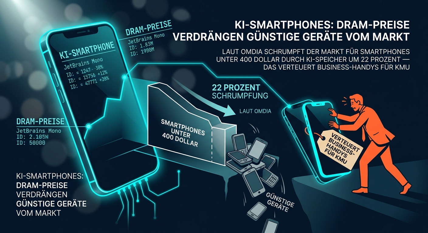 KI-Smartphones: DRAM-Preise verdrängen günstige Geräte vom Markt
