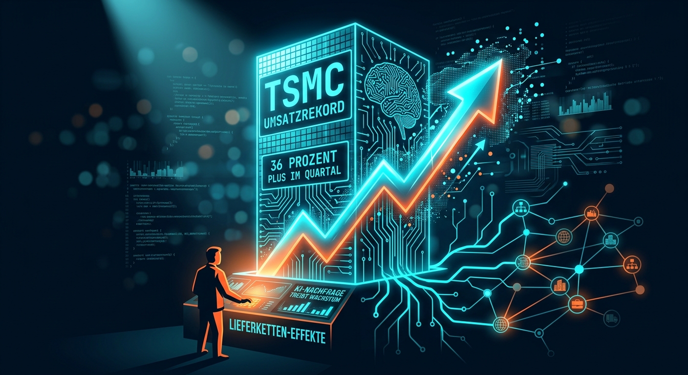 TSMC Umsatzrekord durch KI-Boom: 36 Prozent Plus im Quartal