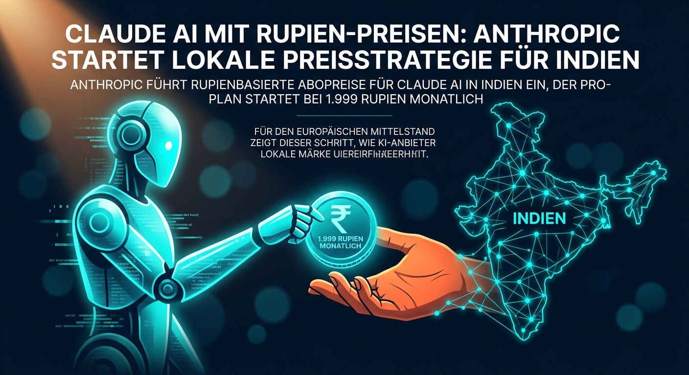 Claude AI mit Rupien-Preisen: Anthropic startet lokale Preisstrategie für Indien