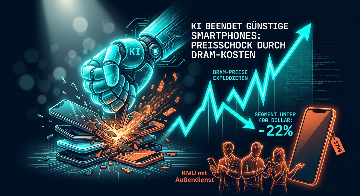 KI beendet günstige Smartphones: Preisschock durch DRAM-Kosten