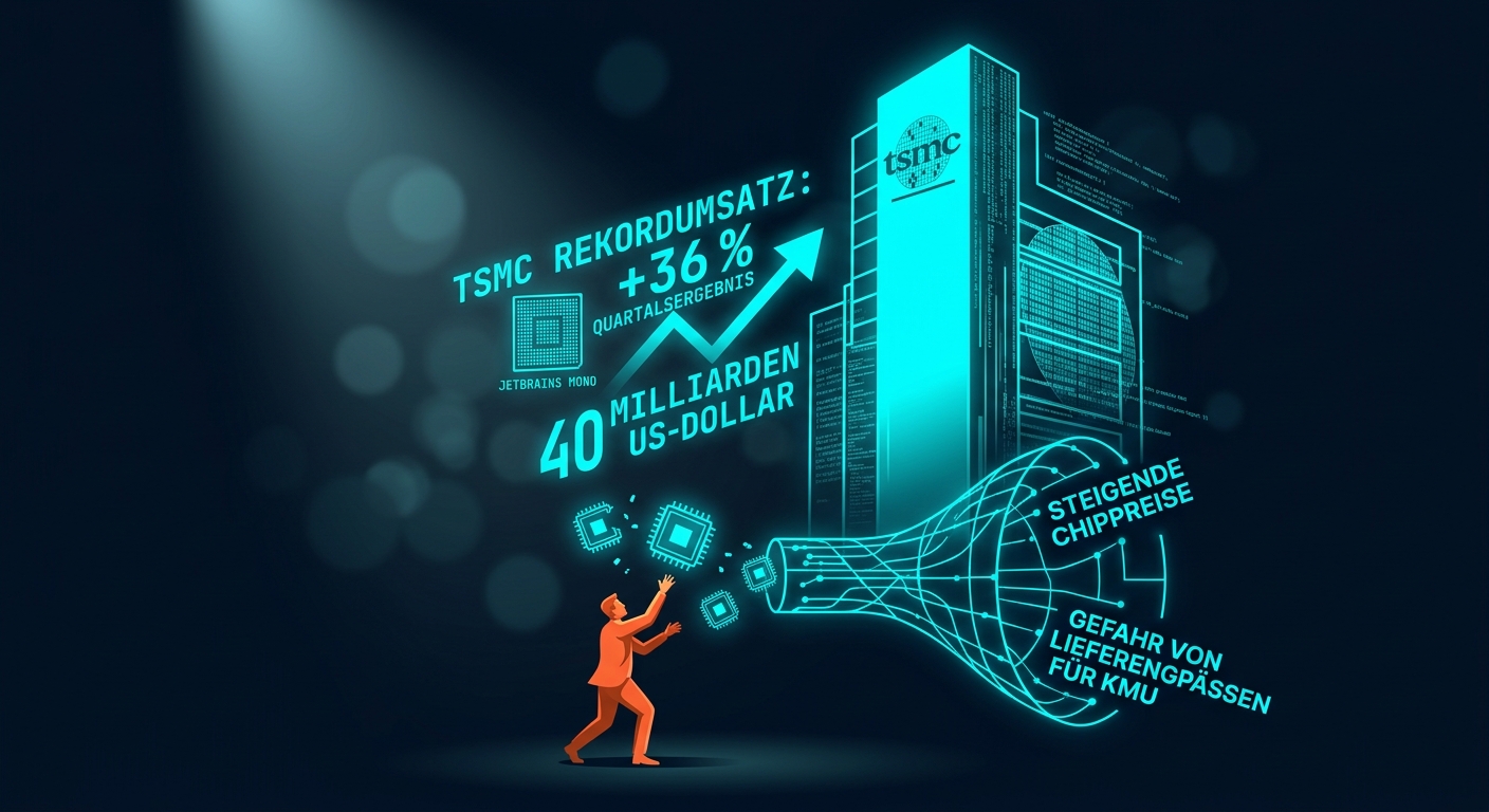 TSMC-Rekordumsatz: KI-Nachfrage treibt Quartalsergebnis um 36 Prozent
