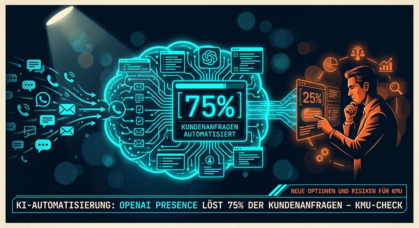 KI-Automatisierung: OpenAI Presence löst 75 % der Kundenanfragen – KMU-Check
