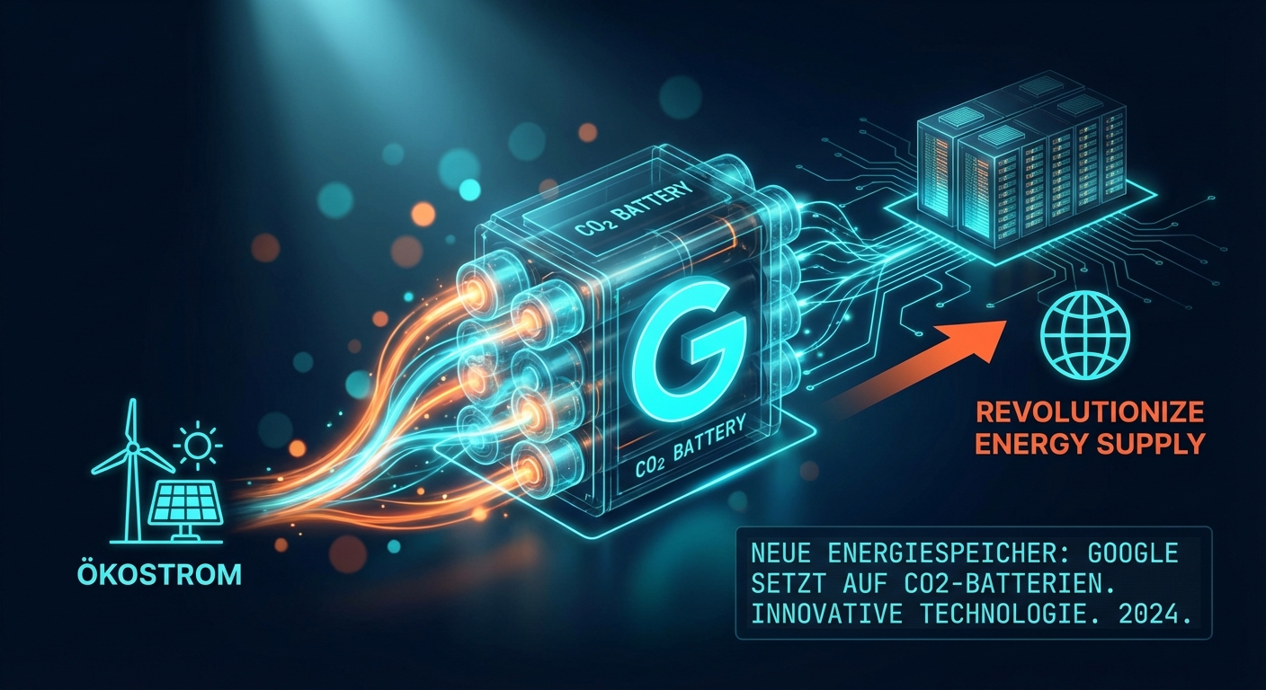 Neue Energiespeicher: Google setzt auf CO2-Batterien