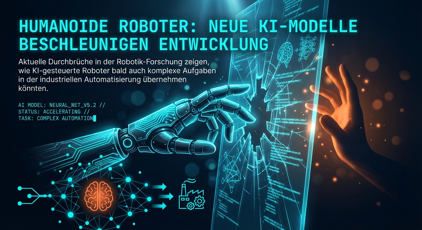 Humanoide Roboter: Neue KI-Modelle beschleunigen Entwicklung