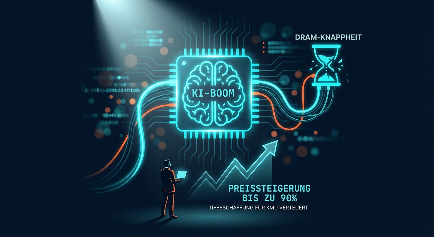 Speicherchip-Knappheit: KI-Boom treibt DRAM-Preise stark an