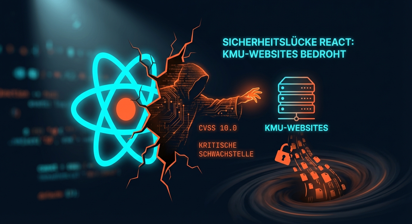 Sicherheitslücke React: Kritische Schwachstelle bedroht KMU-Websites