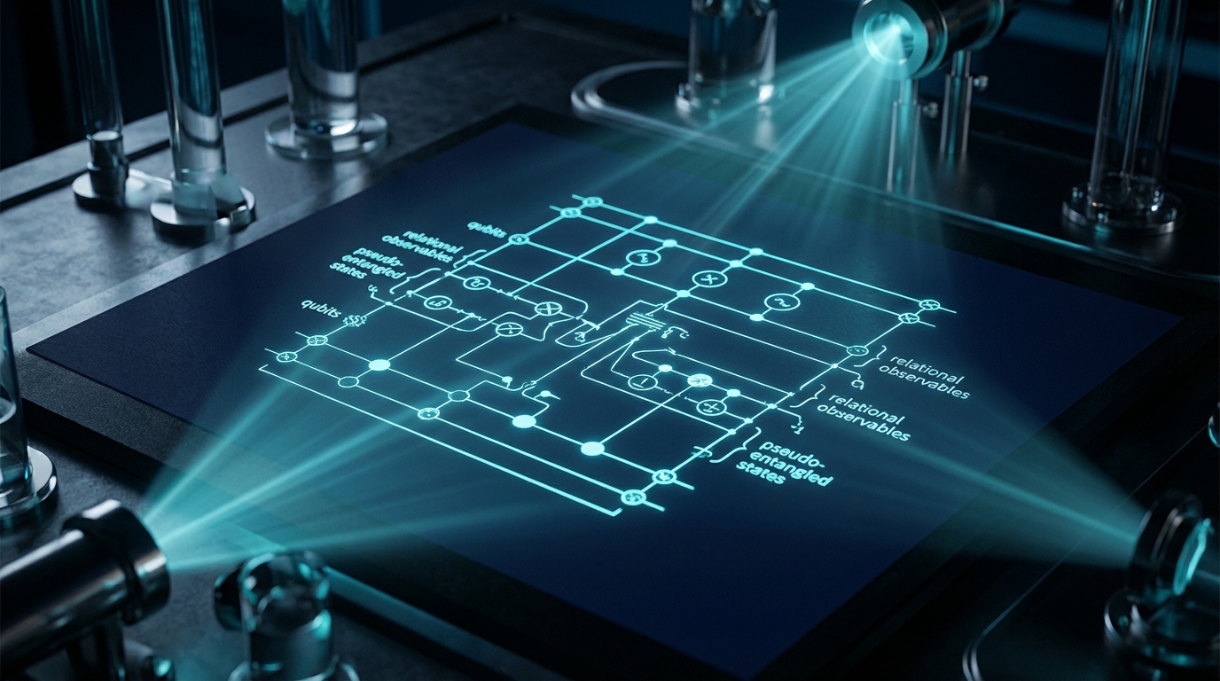 Diagram showing quantum error correction pathways and pseudo-entangled state generation on a high-qubit processor.