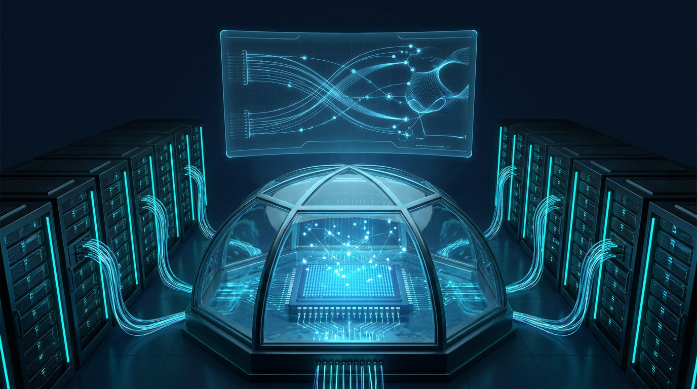 Distributed quantum computing nodes connected through a secure orchestration control plane in a research laboratory setting