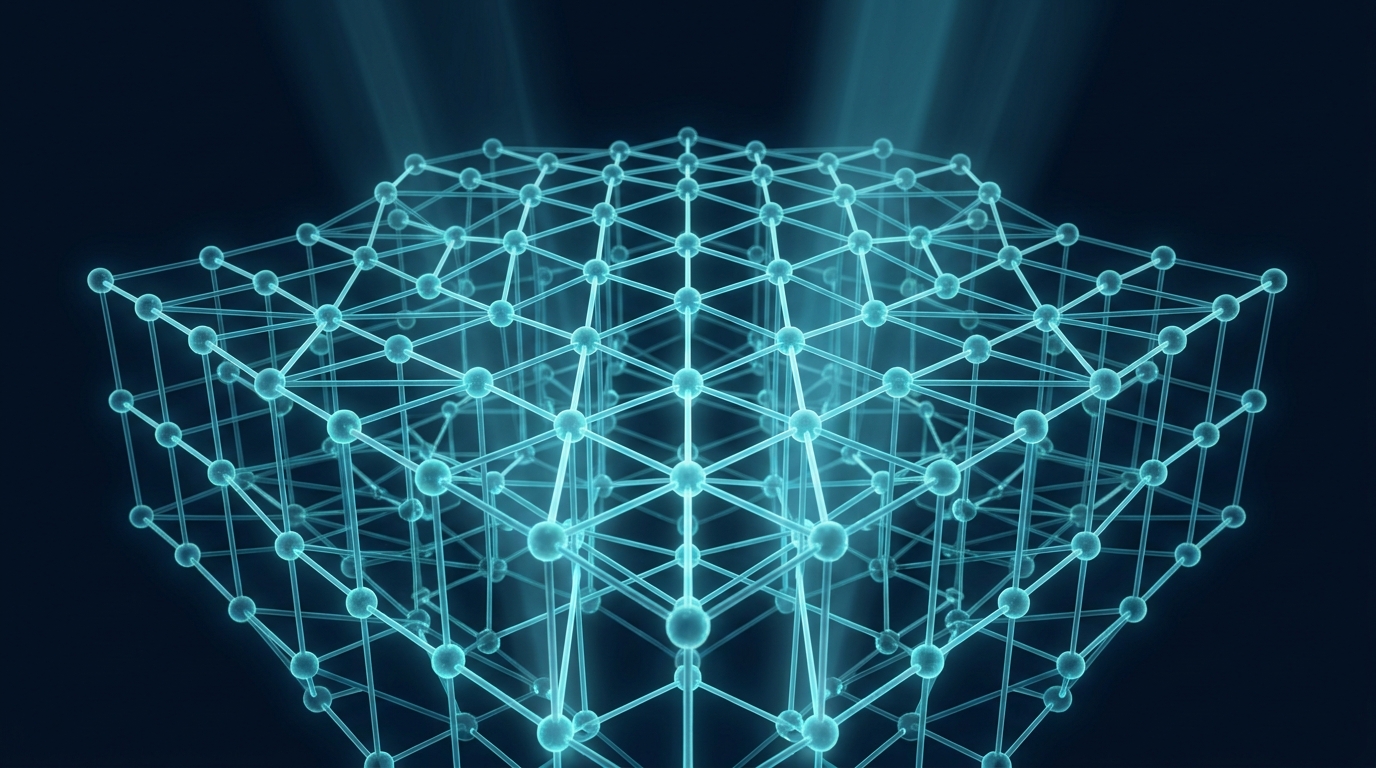 Technical illustration of quantum LDPC code lattice with circulant permutation matrix structure showing sparse qubit connectivity