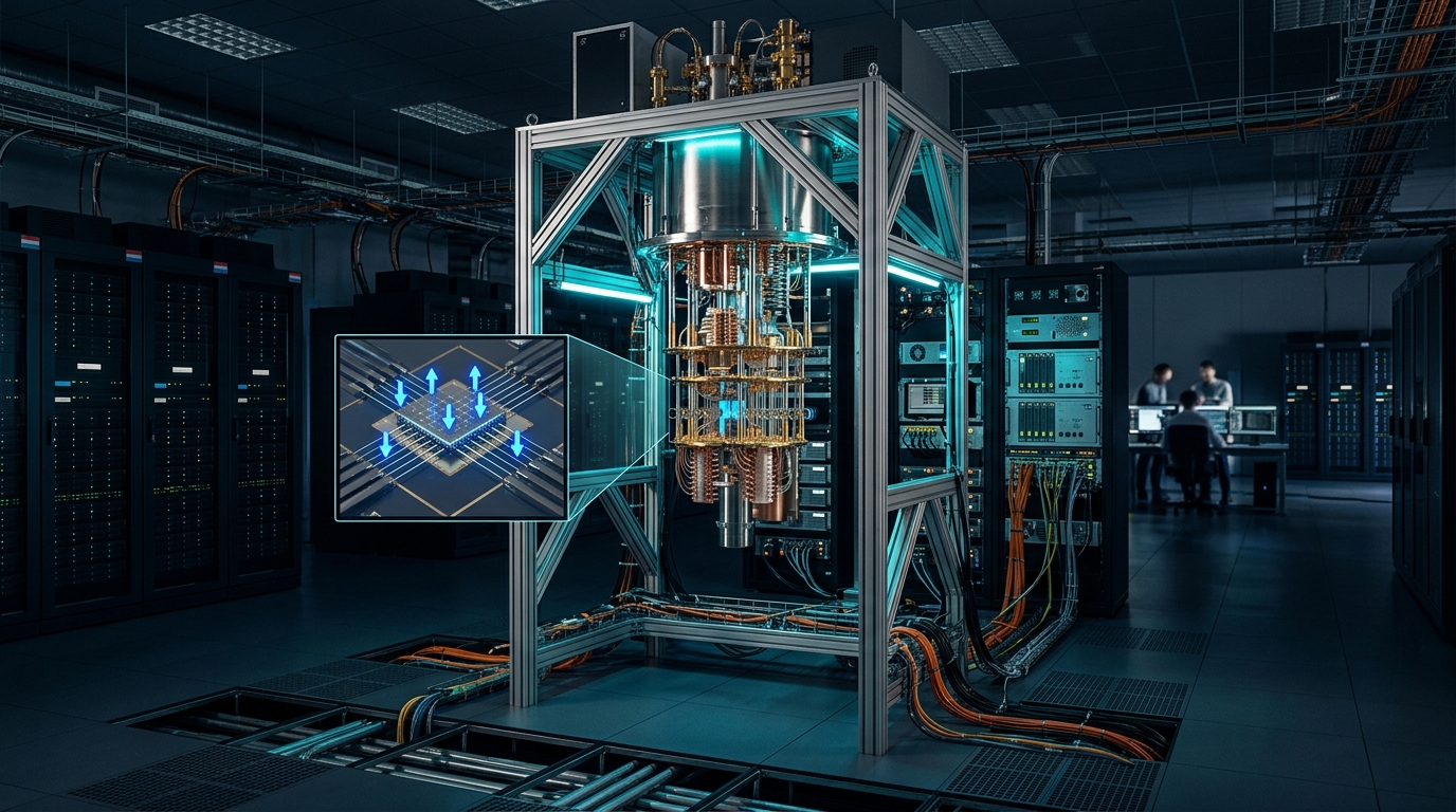 Semiconductor spin qubit quantum computer integrated with MeluXina supercomputer at LuxProvide data center in Luxembourg.