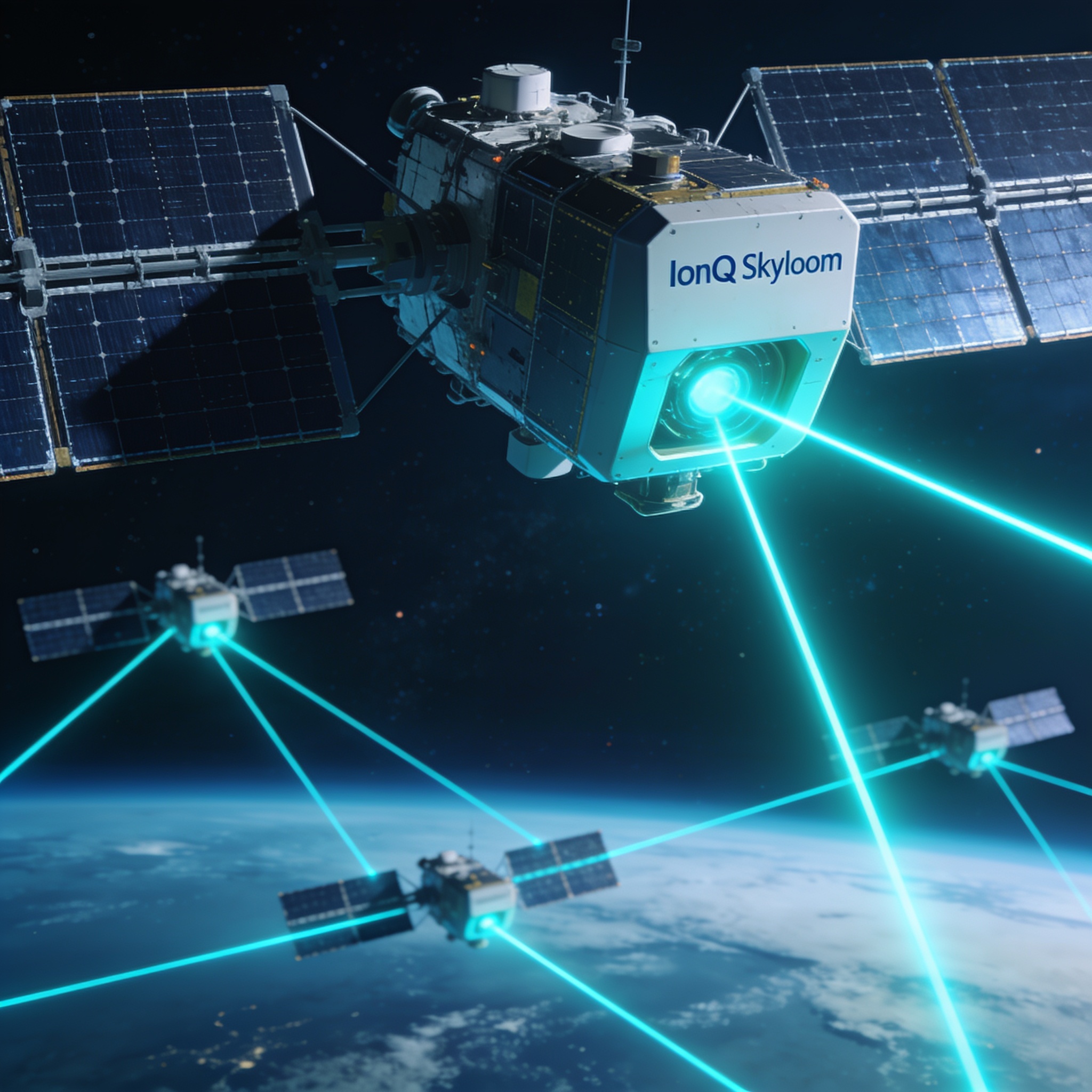 Skyloom optical communication terminal on a York satellite in low Earth orbit with laser inter-satellite links.