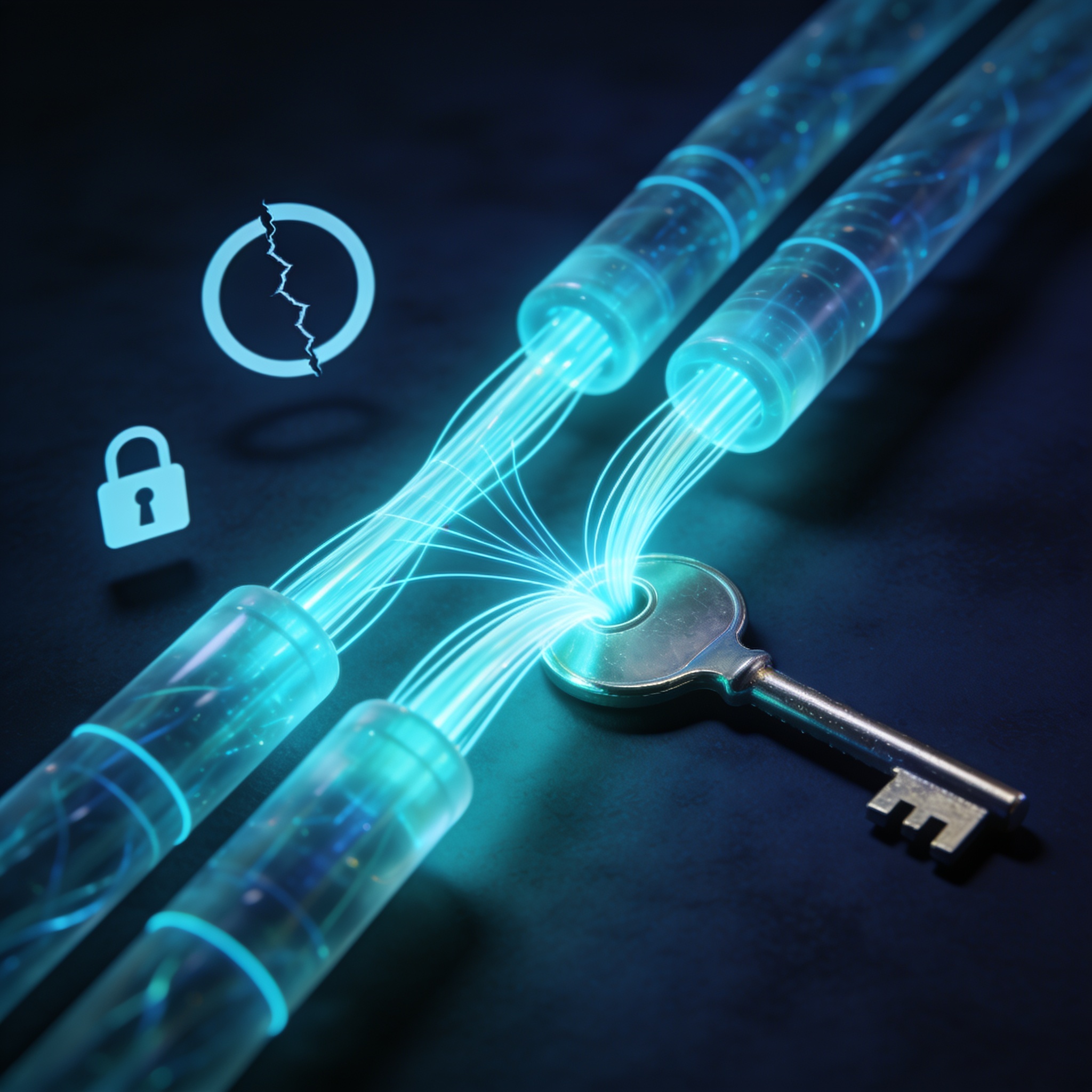 Two zero-private-capacity quantum channels jointly enabling private communication, illustrating superactivation of secrecy.